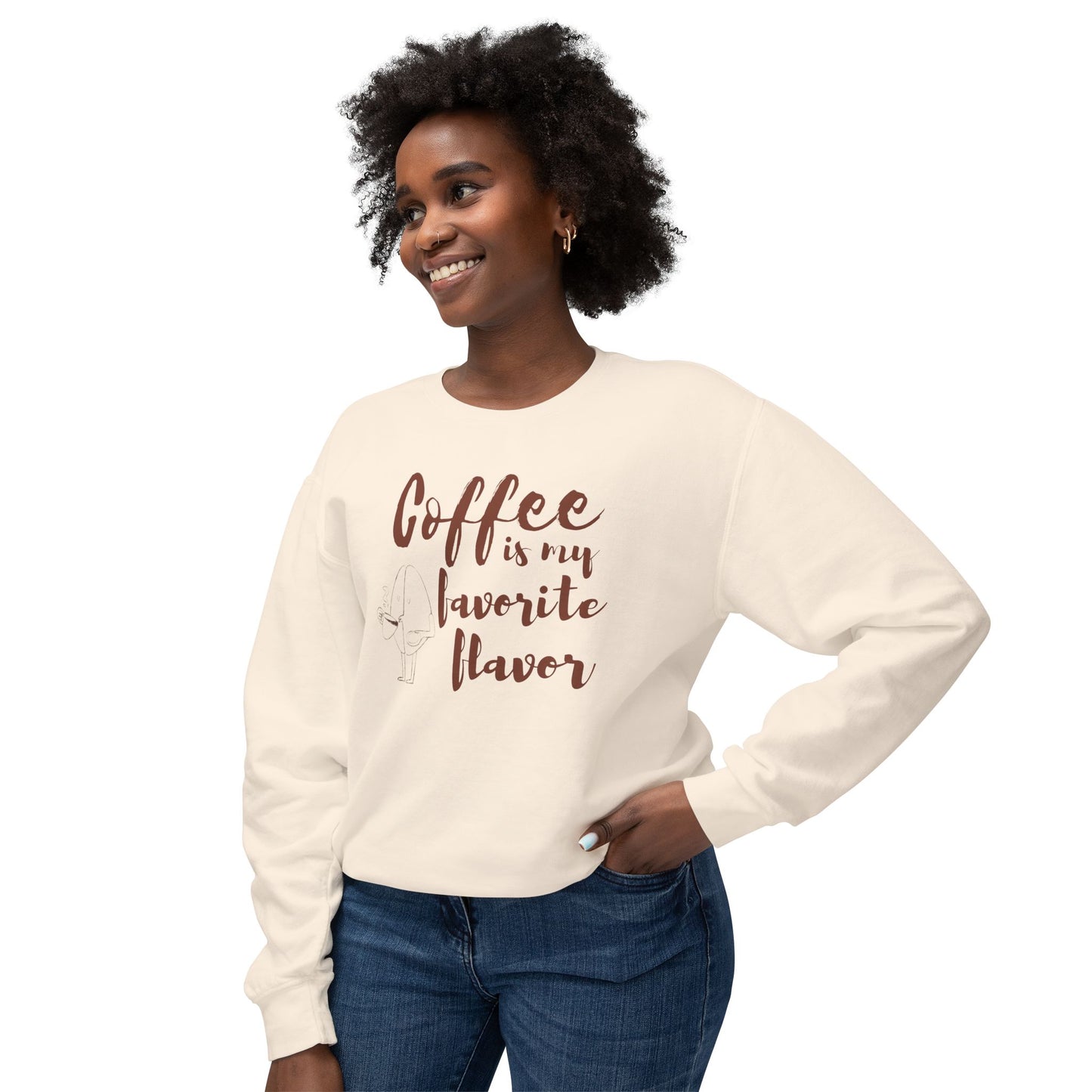 Coffee Lover Unisex Lightweight Crewneck Sweatshirt