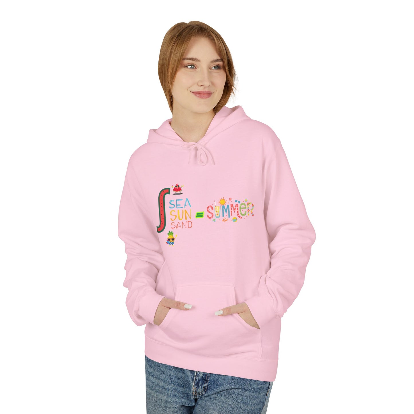 Summer Vibes Fleece Hoodie - Beach, Sunshine, Vacation