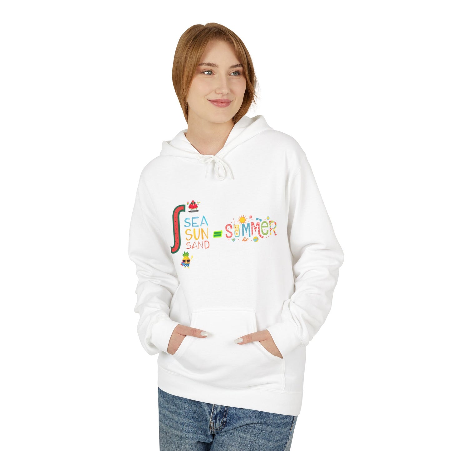 Summer Vibes Fleece Hoodie - Beach, Sunshine, Vacation