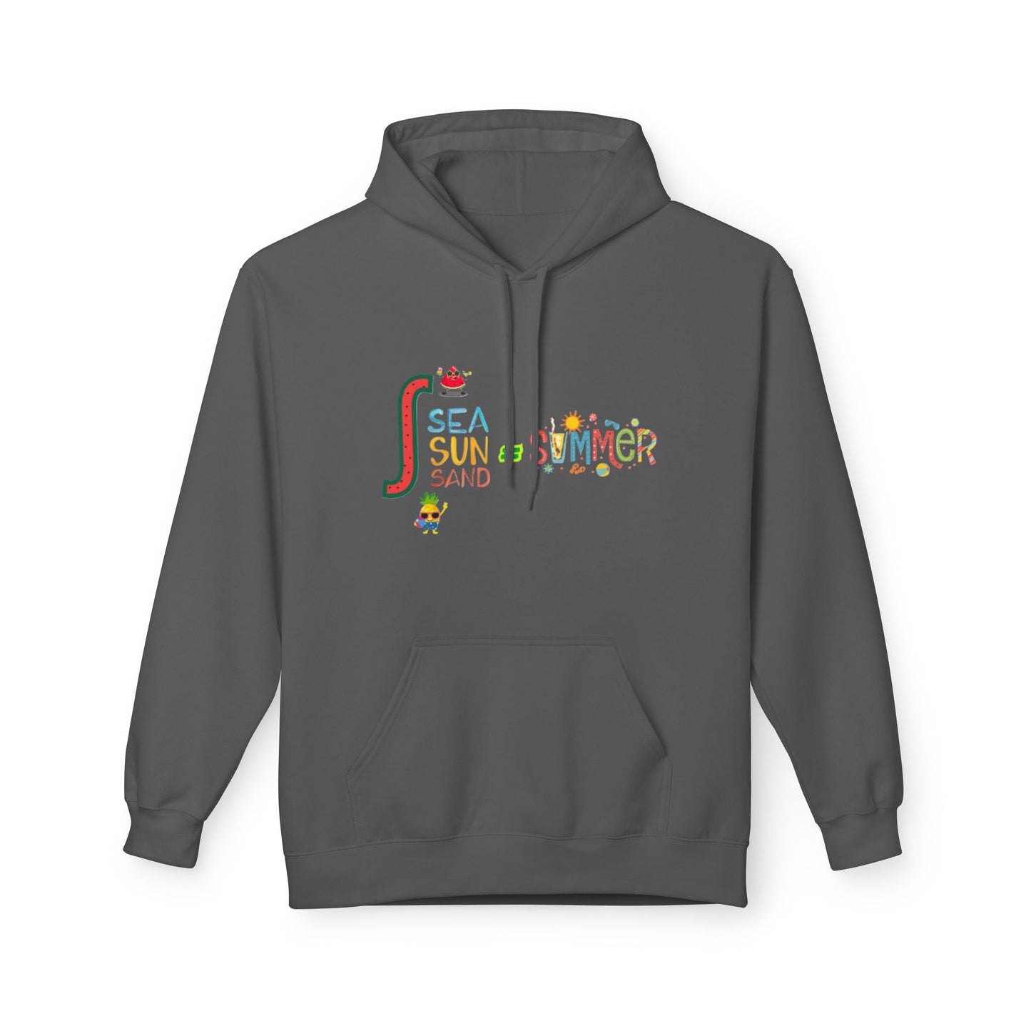 Summer Vibes Fleece Hoodie - Beach, Sunshine, Vacation