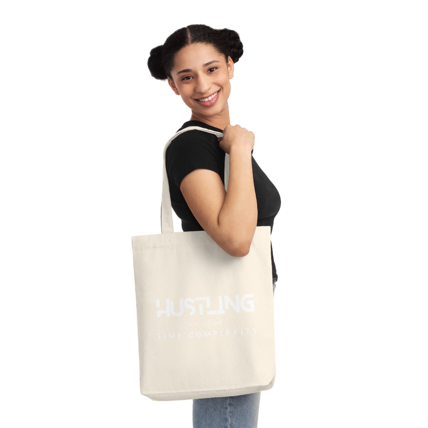 Hustling Woven Tote Bag | Eco-Friendly Shopping