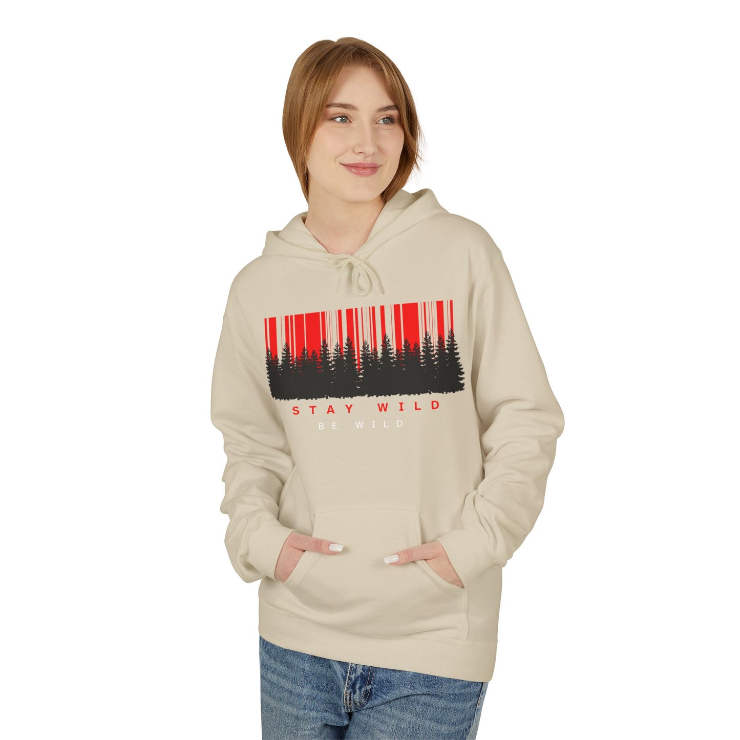 Stay Wild Fleece Hoodie - Cozy Unisex Sweatshirt