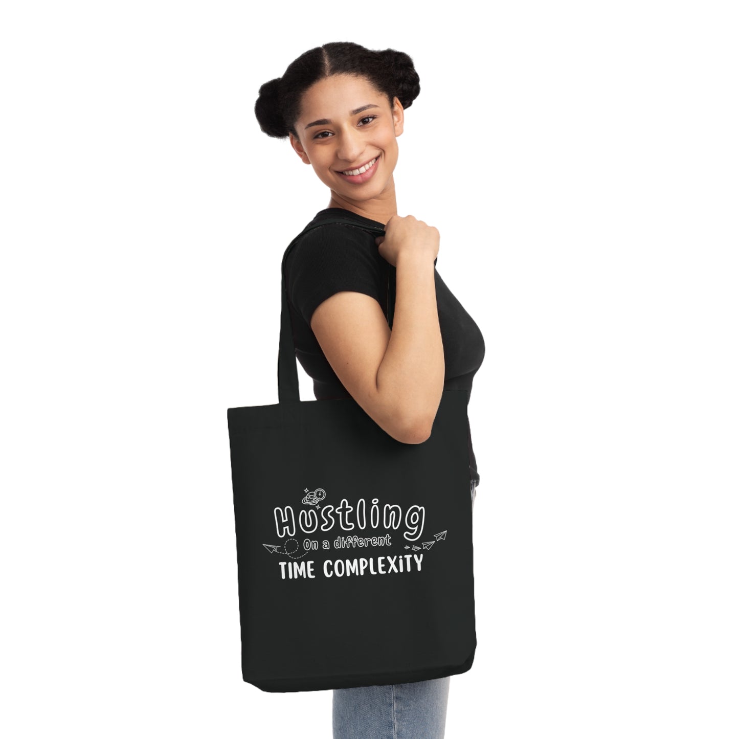 Hustling Time complexity Woven Tote Bag