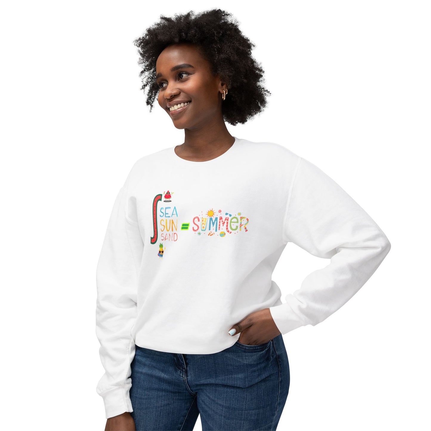 Summer Vibes Crewneck Sweatshirt, Cozy Sweatshirt for Beach Lovers