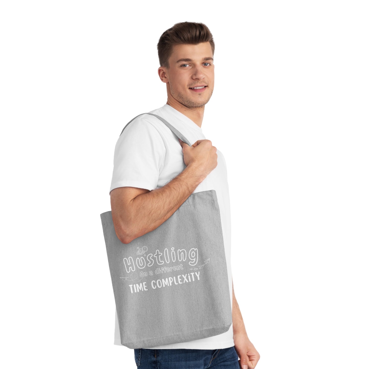 Hustling Time complexity Woven Tote Bag