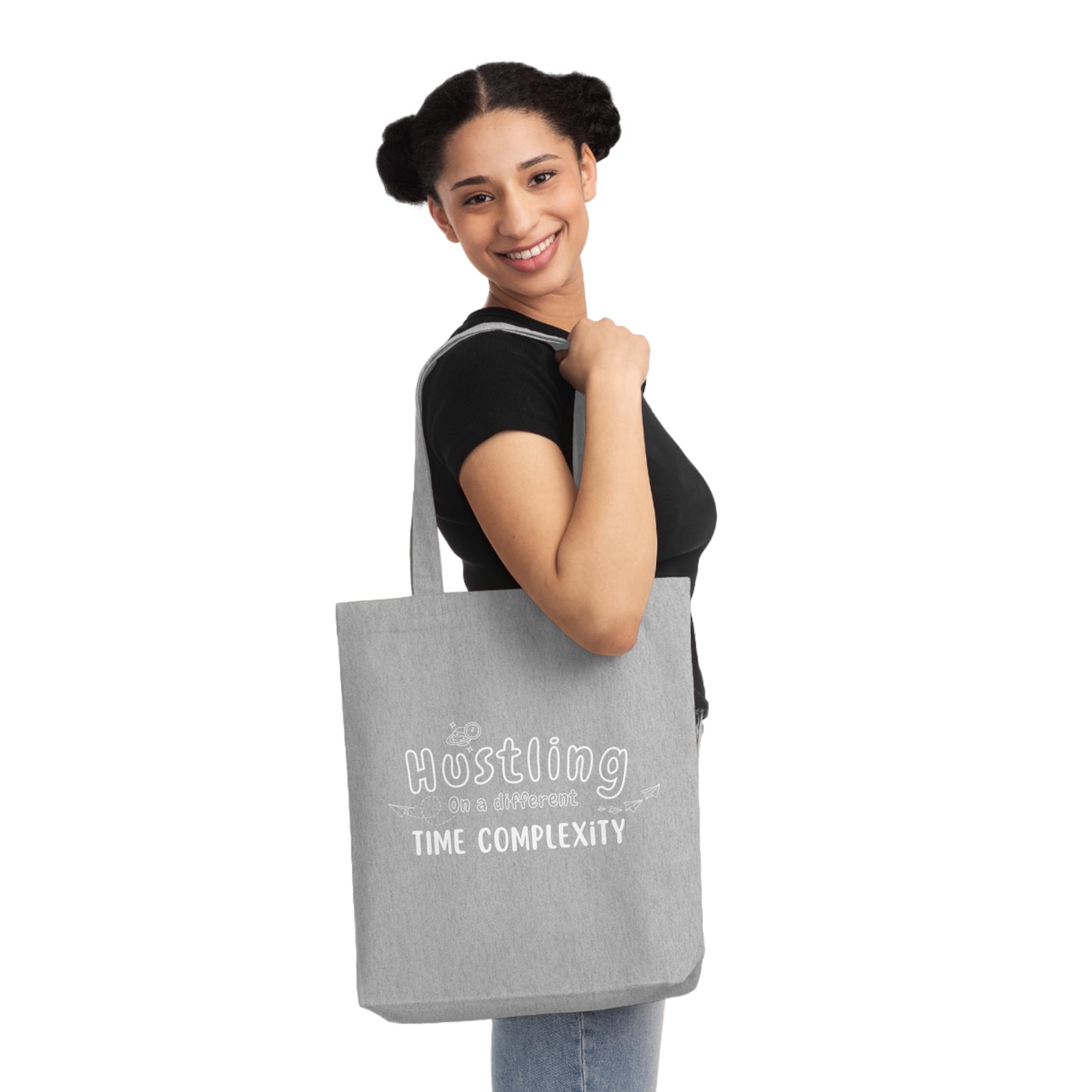 Hustling Time complexity Woven Tote Bag