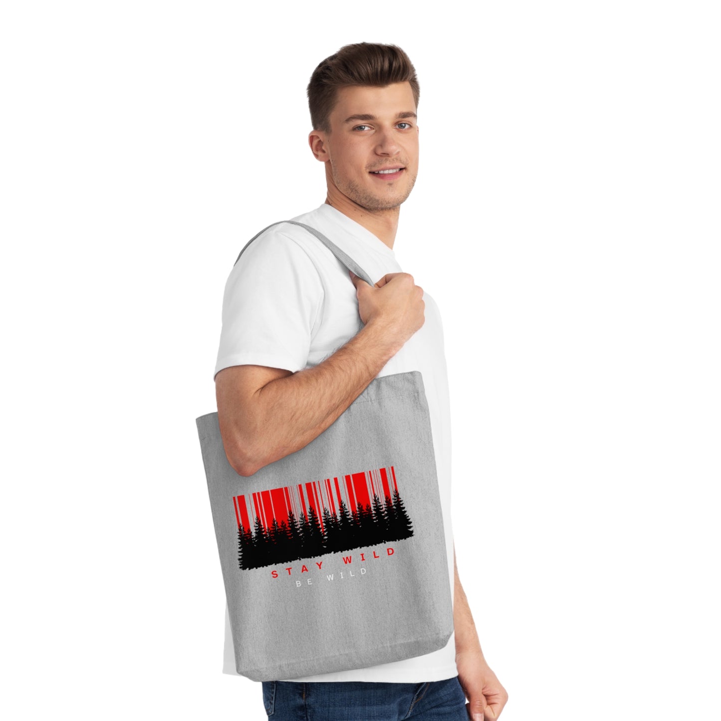 Stay Wild Woven Tote Bag | Eco-Friendly Tote