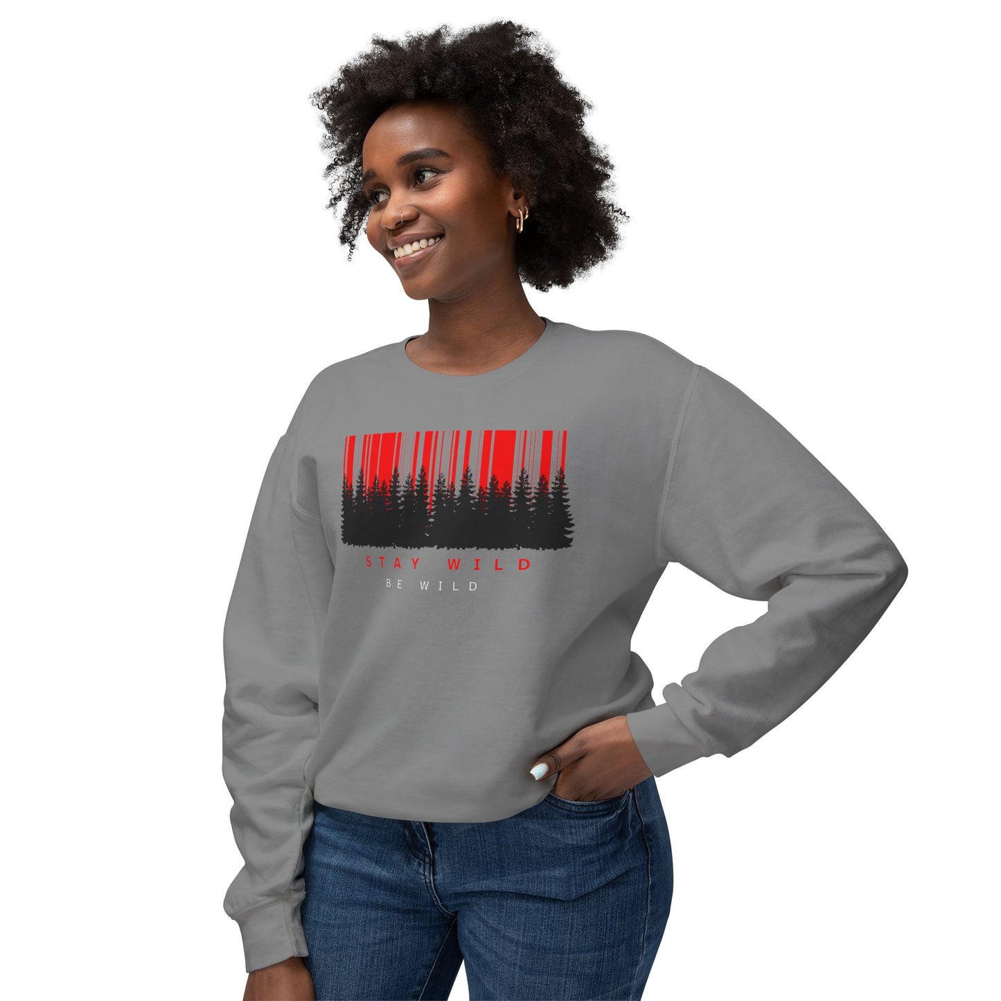 Stay Wild Unisex Lightweight Crewneck Sweatshirt