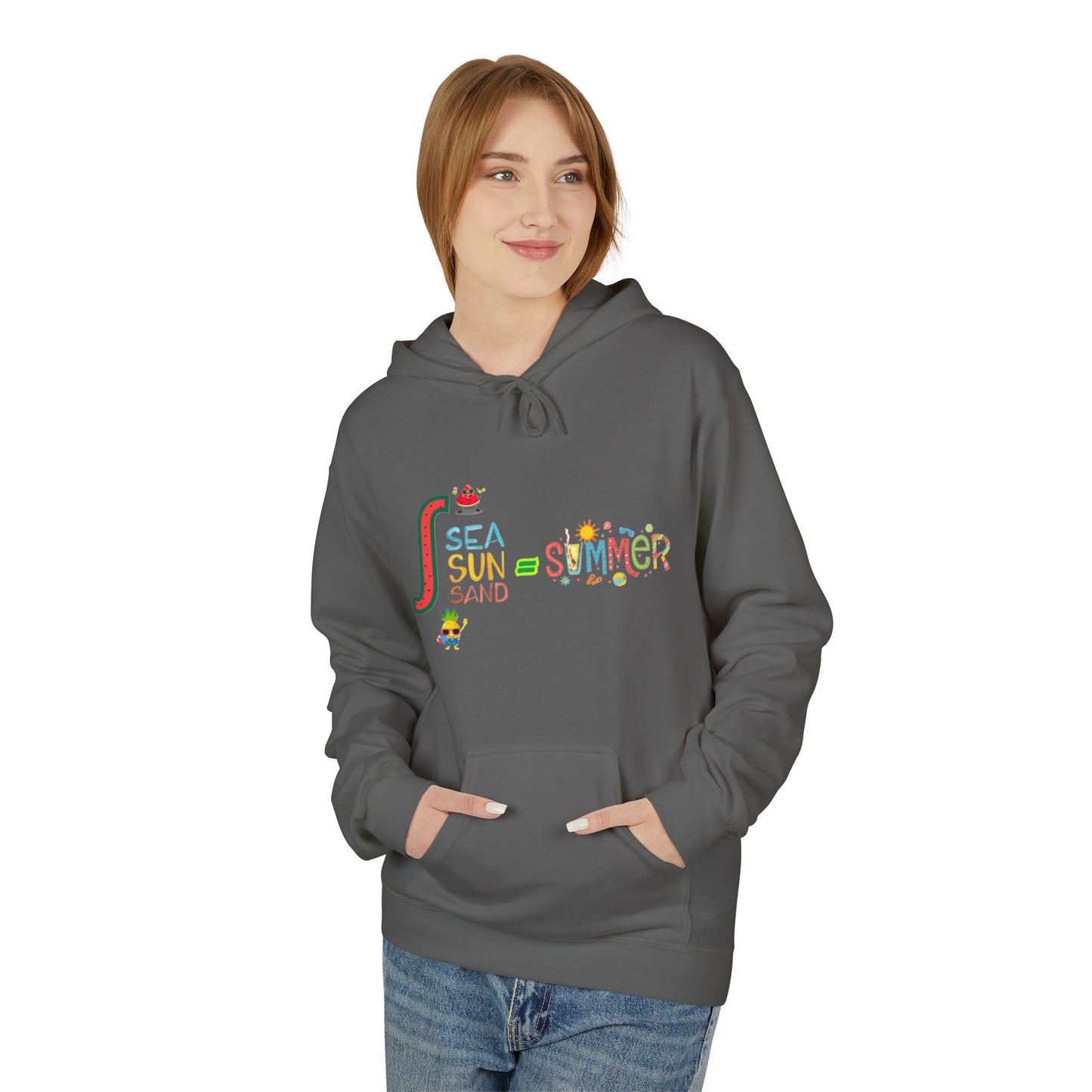 Summer Vibes Fleece Hoodie - Beach, Sunshine, Vacation