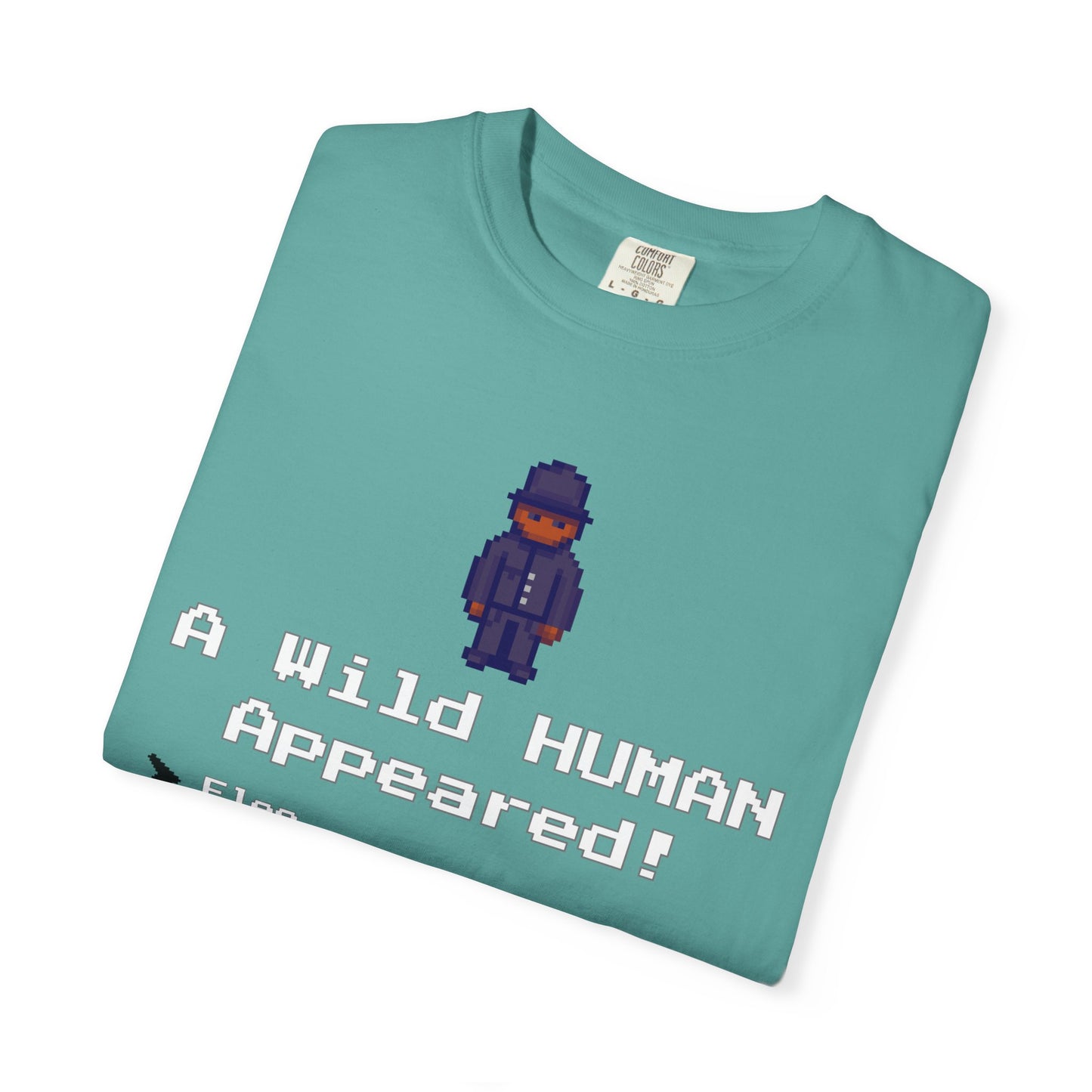 "A Wild Human Appeared!" Retro Social Anxiety Battle Screen Shirt