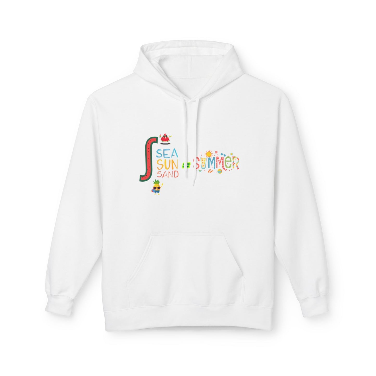 Summer Vibes Fleece Hoodie - Beach, Sunshine, Vacation