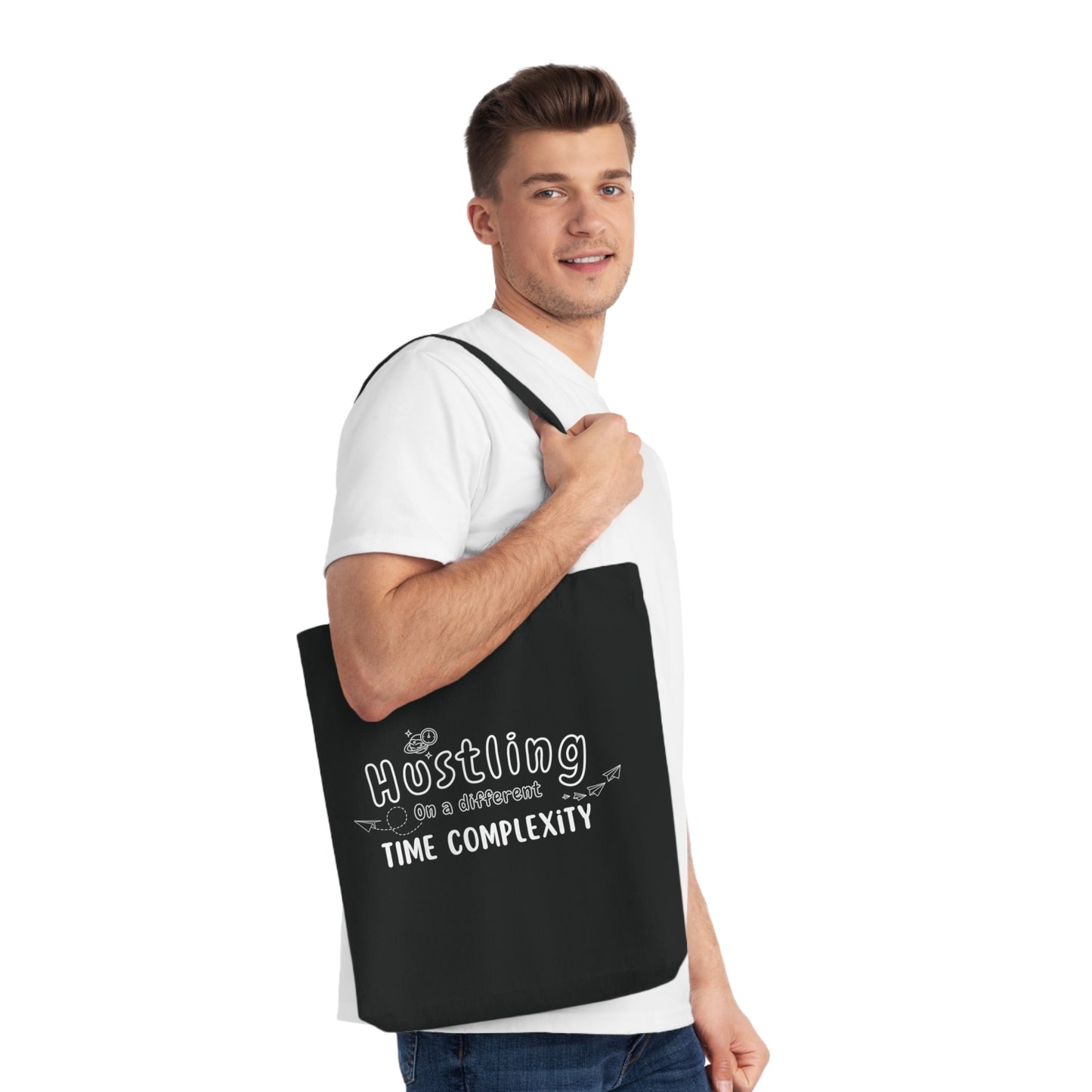 Hustling Time complexity Woven Tote Bag