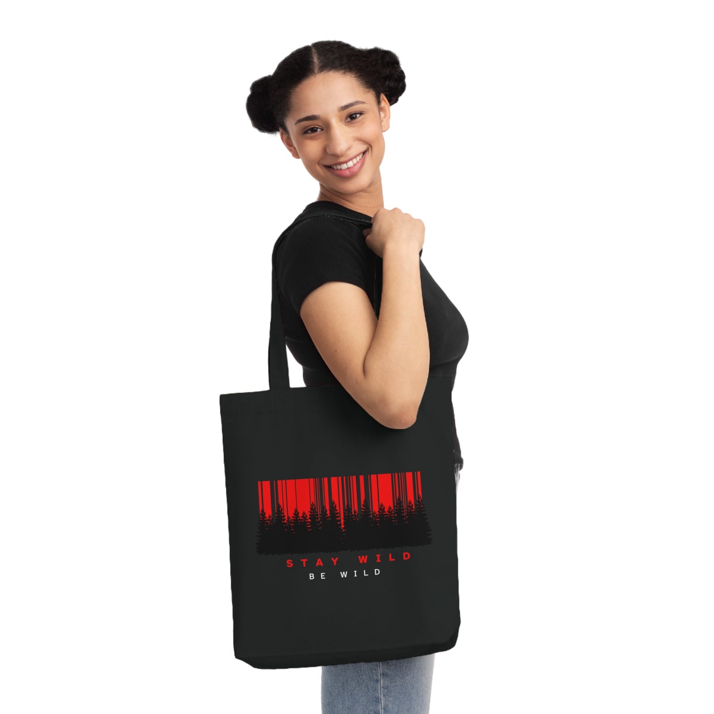 Stay Wild Woven Tote Bag | Eco-Friendly Tote