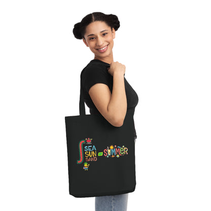 Summer Vibes Woven Tote Bag