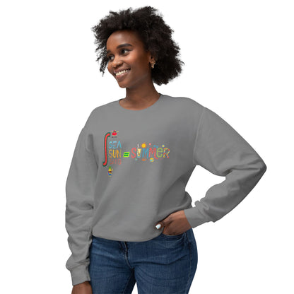 Summer Vibes Crewneck Sweatshirt, Cozy Sweatshirt for Beach Lovers