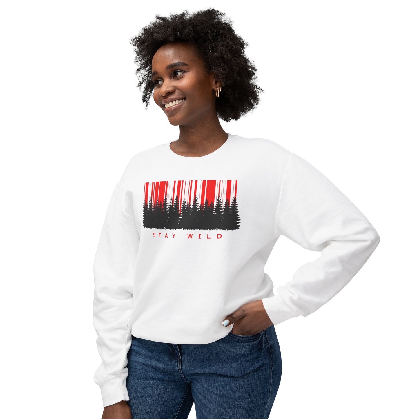 Stay Wild Unisex Lightweight Crewneck Sweatshirt
