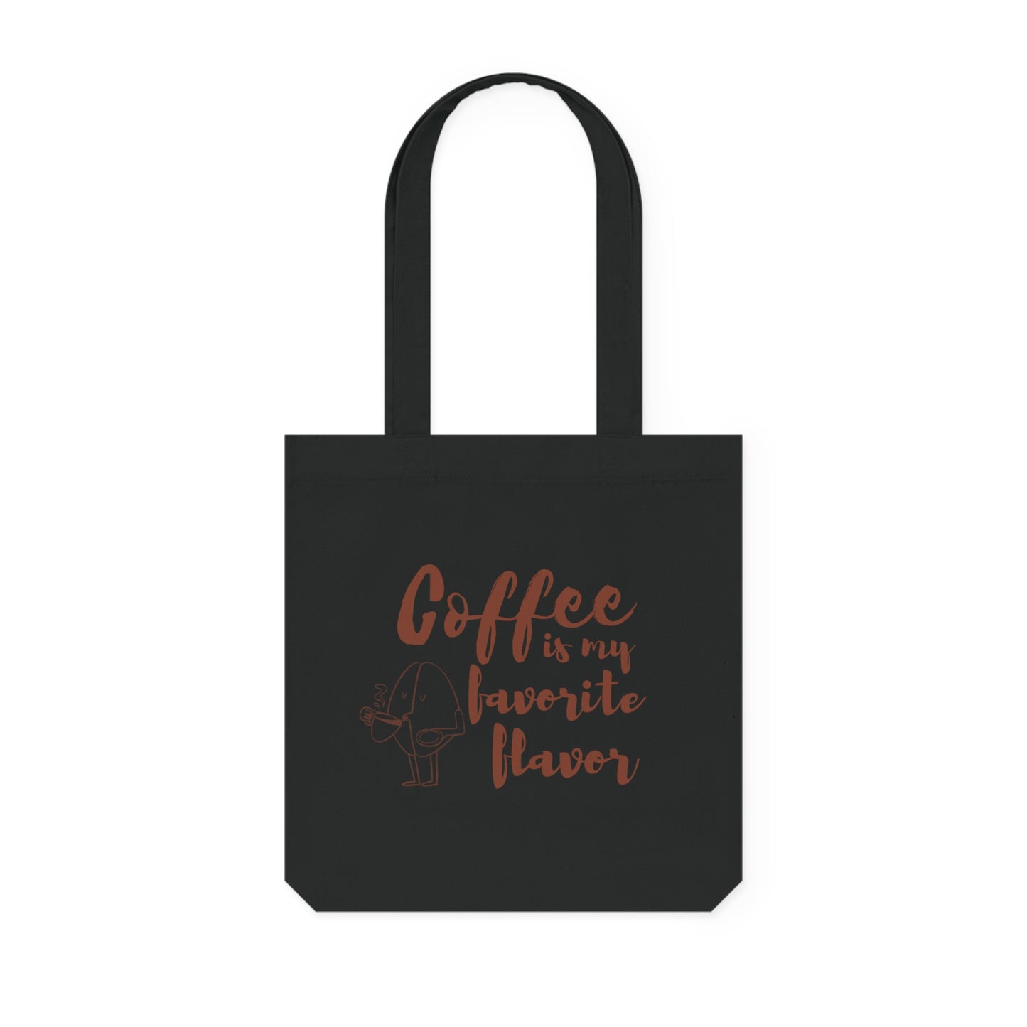 Coffee Lover's Woven Tote Bag, Eco-Friendly Shopping Bag