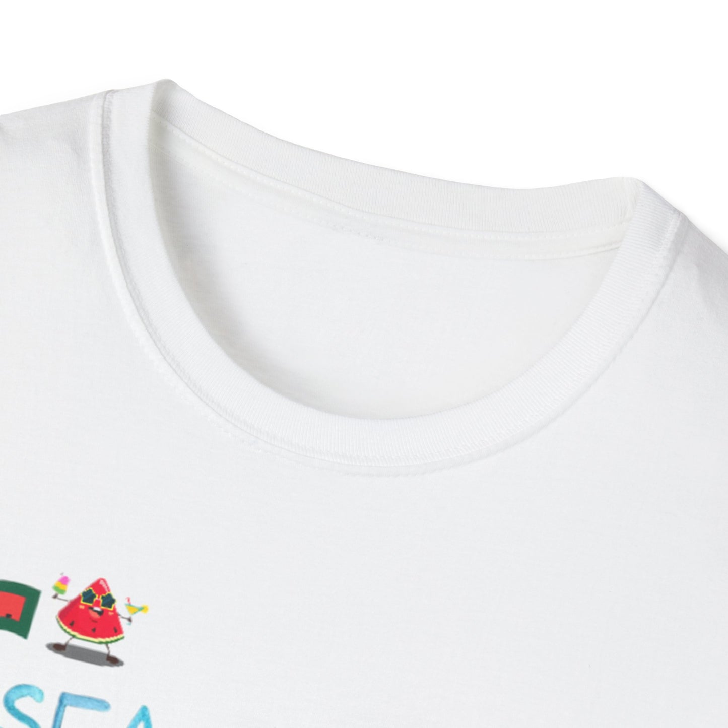 Sea Sun Sand = Summer Unisex Softstyle T-Shirt
