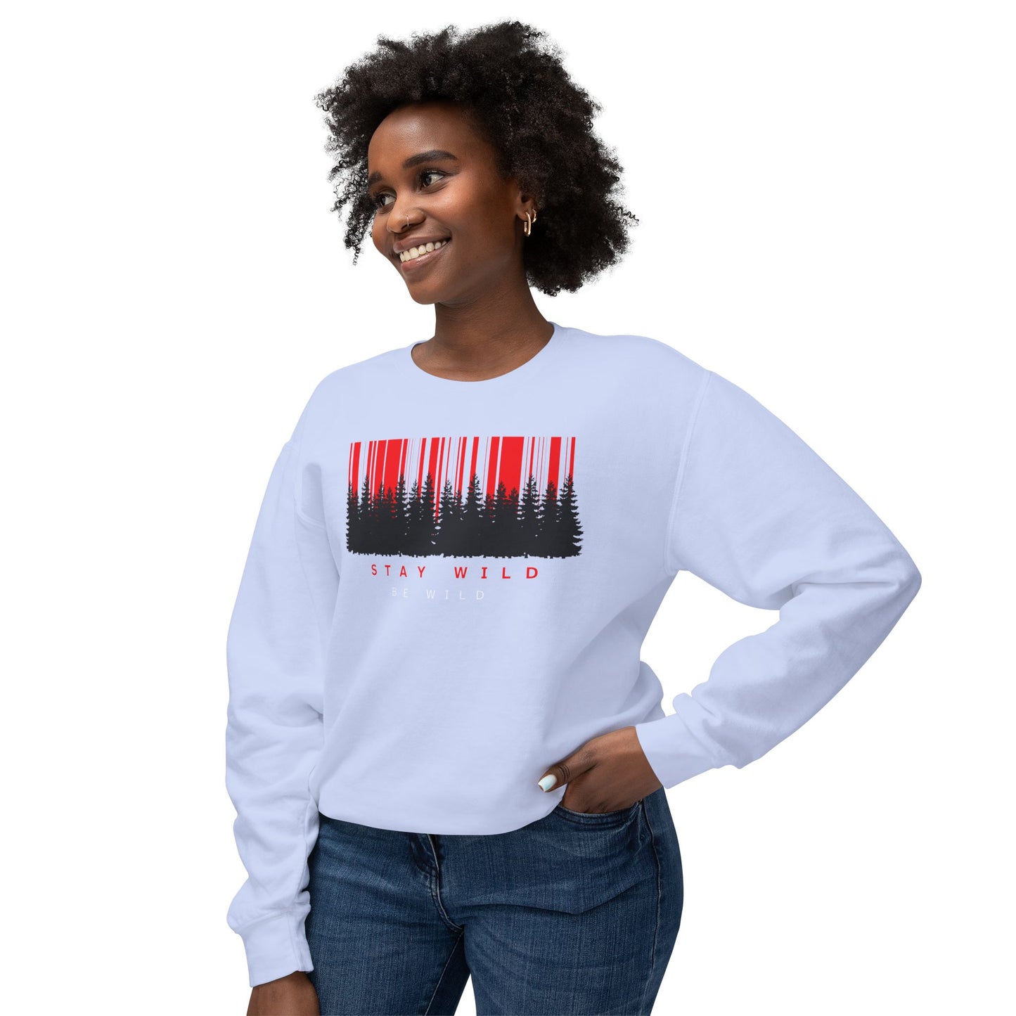 Stay Wild Unisex Lightweight Crewneck Sweatshirt
