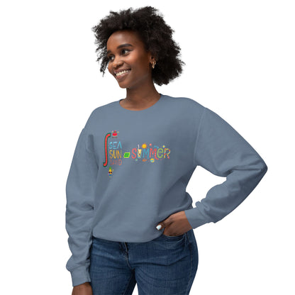Summer Vibes Crewneck Sweatshirt, Cozy Sweatshirt for Beach Lovers