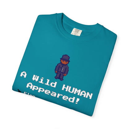 "A Wild Human Appeared!" Retro Social Anxiety Battle Screen Shirt