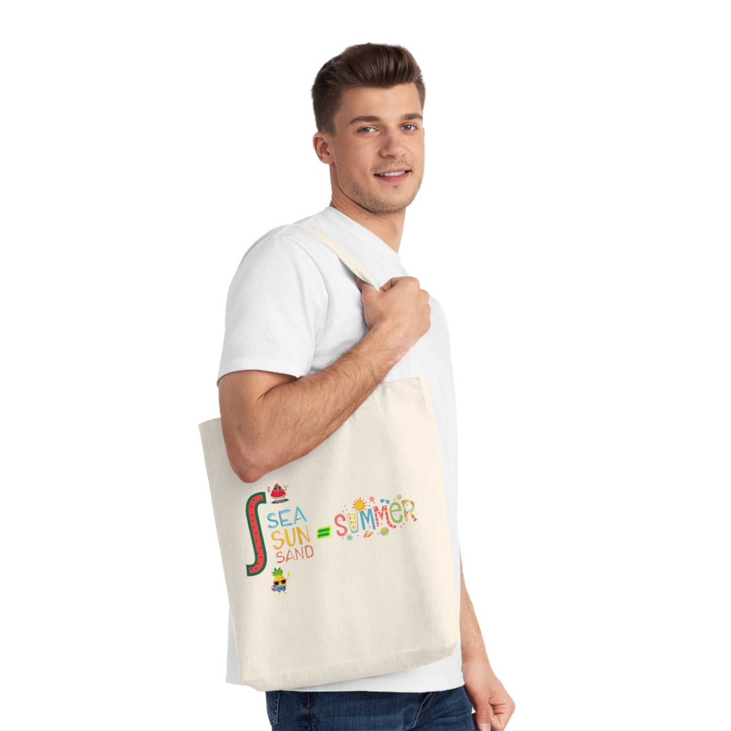 Summer Vibes Woven Tote Bag