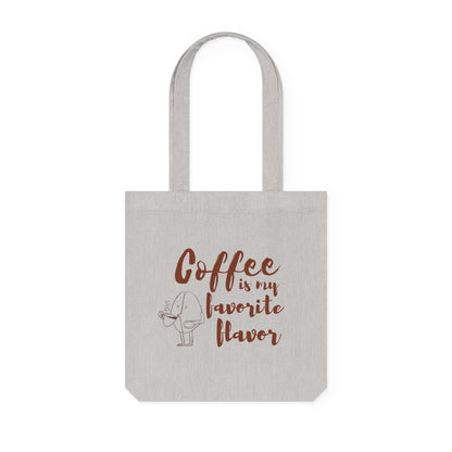 Coffee Lover's Woven Tote Bag, Eco-Friendly Shopping Bag