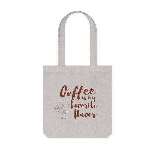 Coffee Lover's Woven Tote Bag, Eco-Friendly Shopping Bag