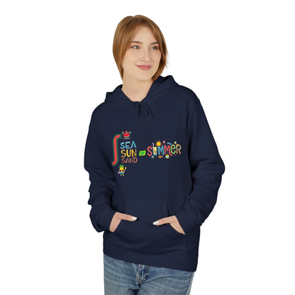 Summer Vibes Fleece Hoodie - Beach, Sunshine, Vacation