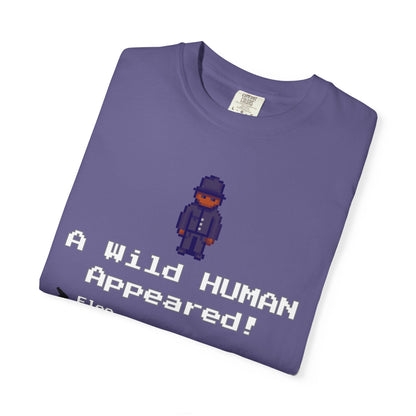 "A Wild Human Appeared!" Retro Social Anxiety Battle Screen Shirt