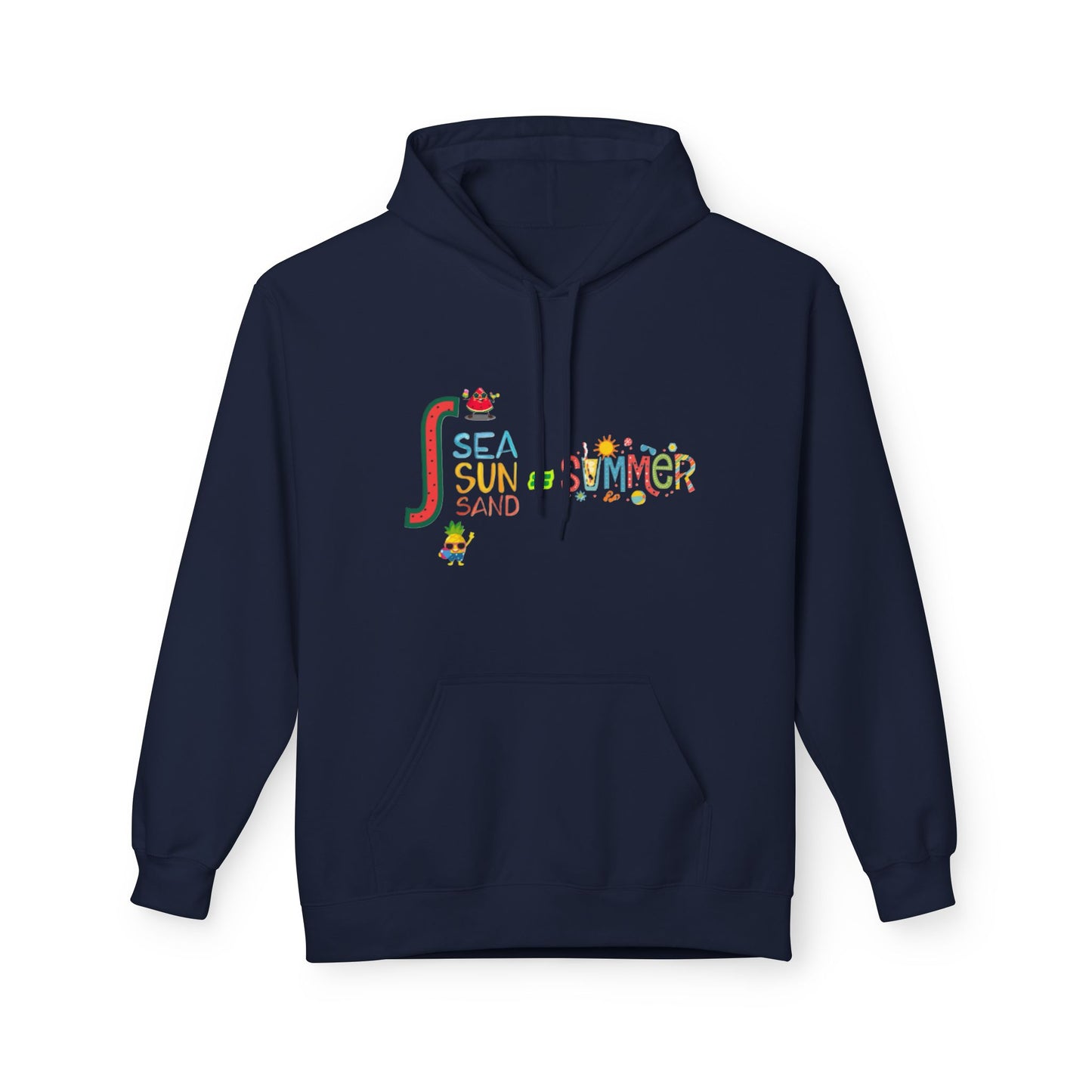 Summer Vibes Fleece Hoodie - Beach, Sunshine, Vacation
