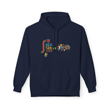 Summer Vibes Fleece Hoodie - Beach, Sunshine, Vacation