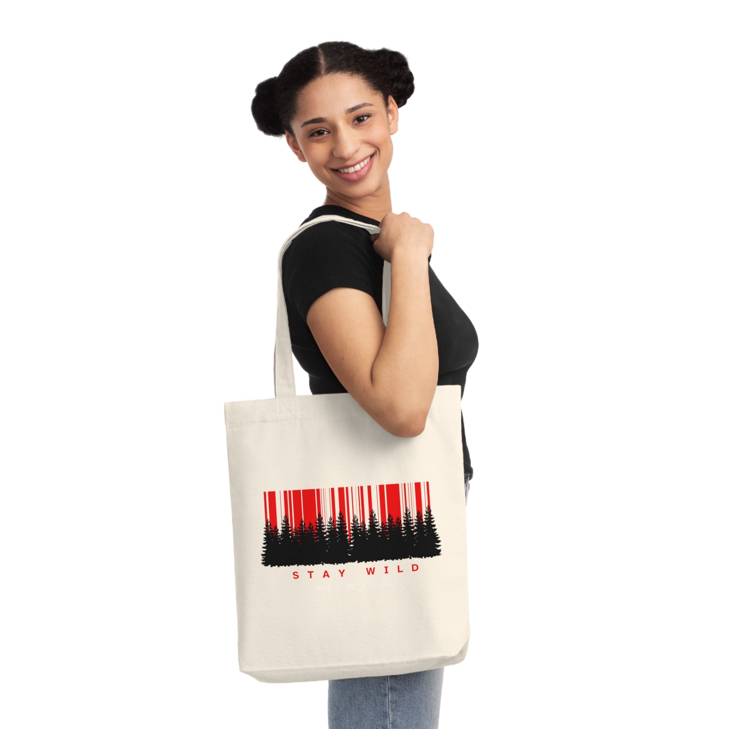 Stay Wild Woven Tote Bag | Eco-Friendly Tote