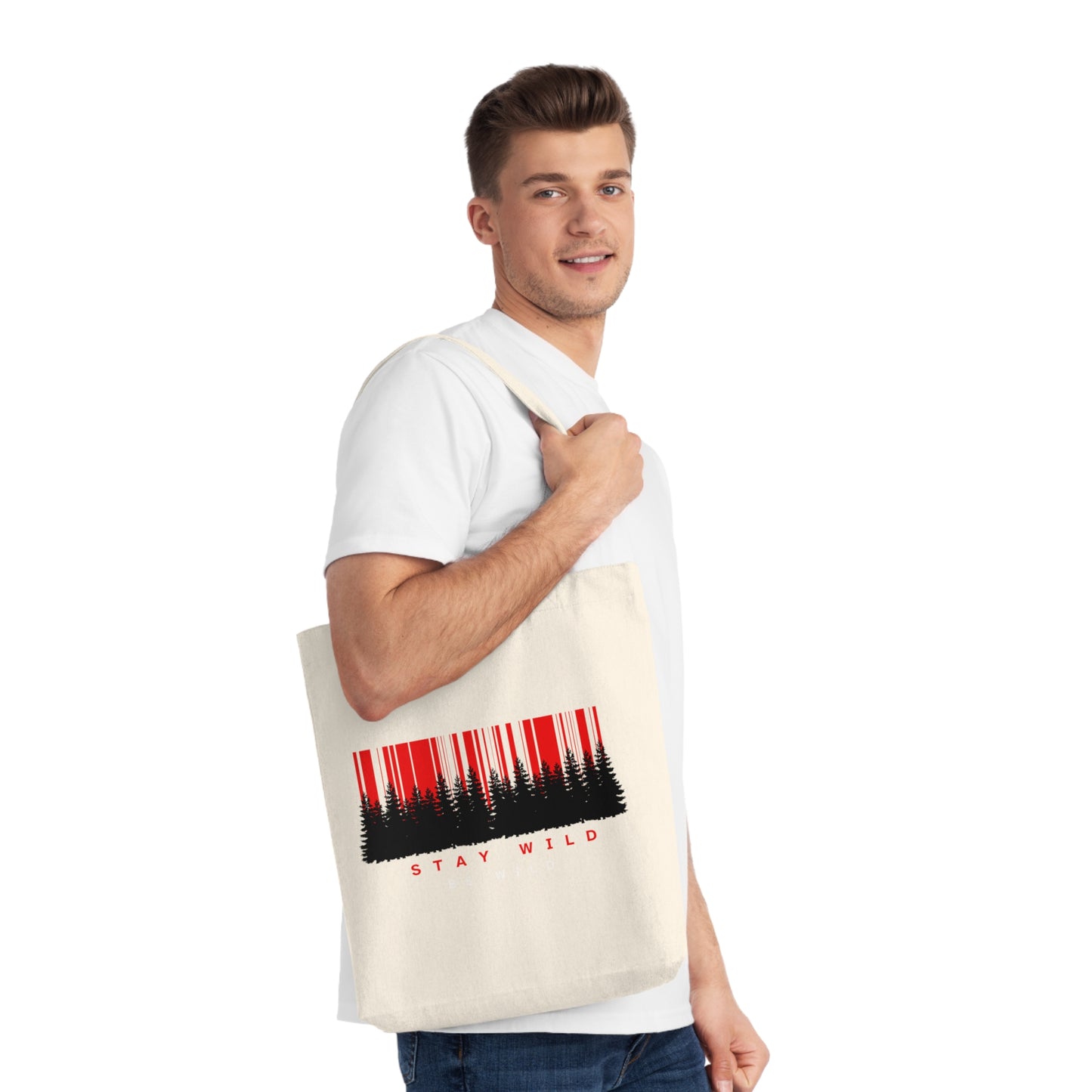 Stay Wild Woven Tote Bag | Eco-Friendly Tote