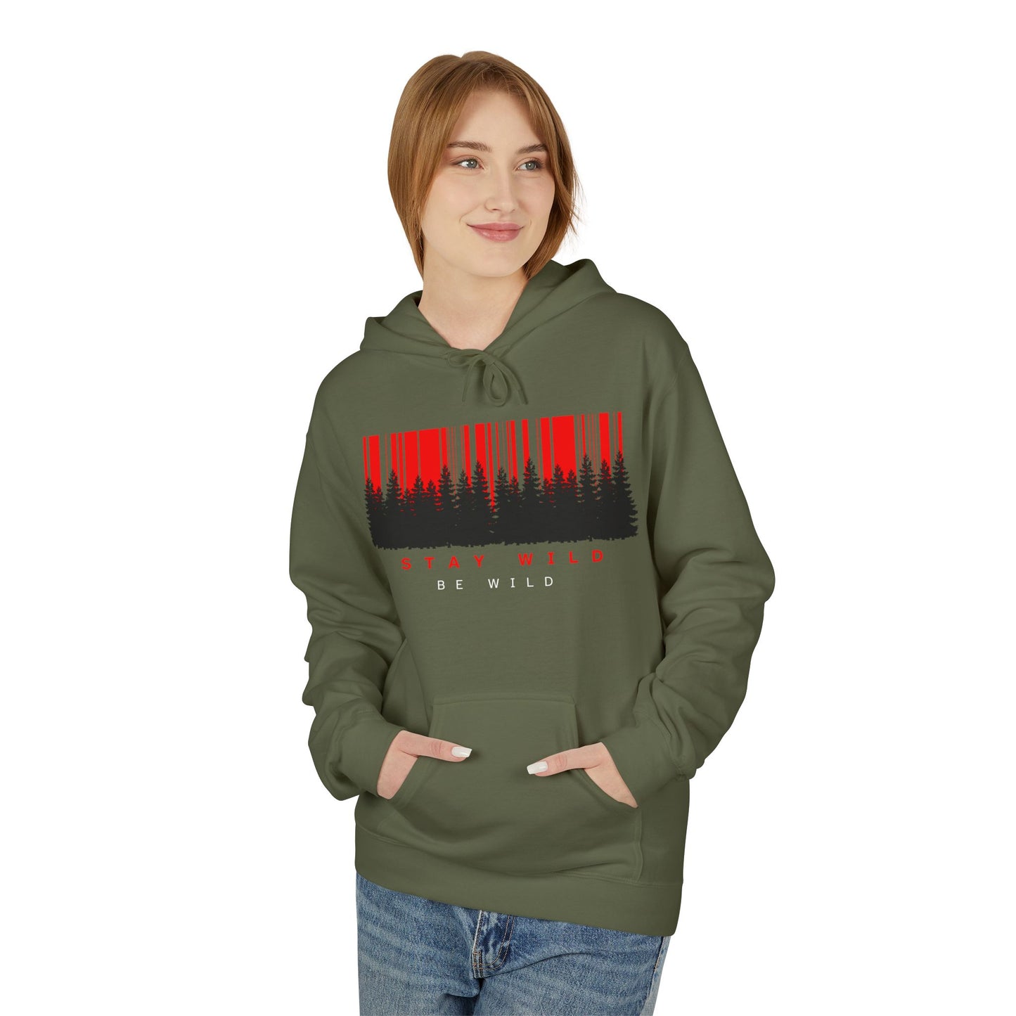 Stay Wild Fleece Hoodie - Cozy Unisex Sweatshirt