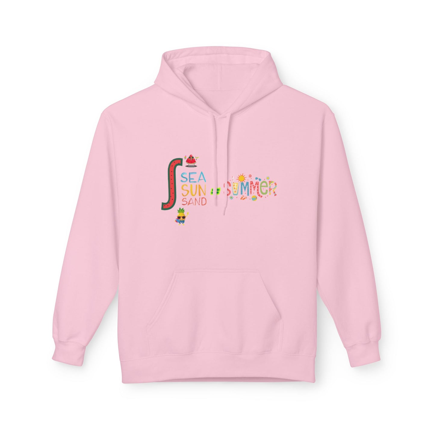 Summer Vibes Fleece Hoodie - Beach, Sunshine, Vacation