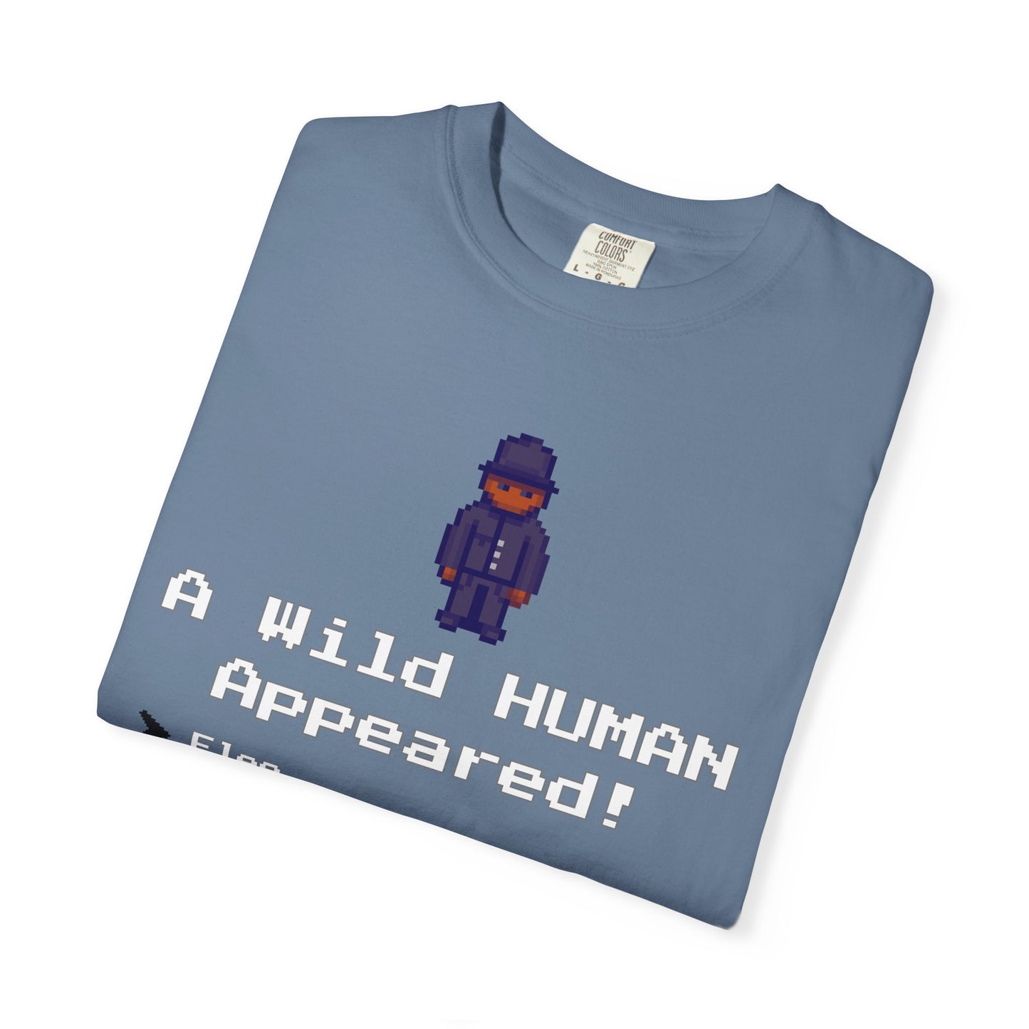 "A Wild Human Appeared!" Retro Social Anxiety Battle Screen Shirt