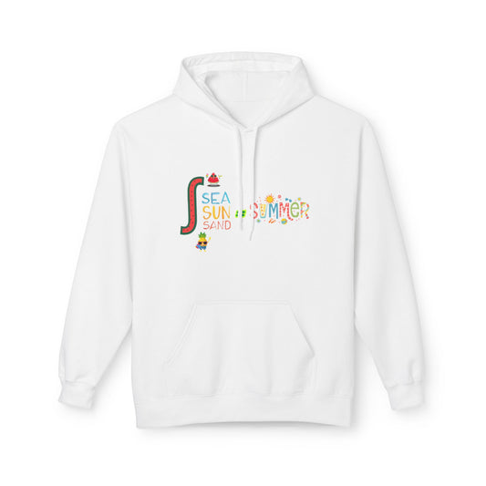 Summer Vibes Fleece Hoodie - Beach, Sunshine, Vacation