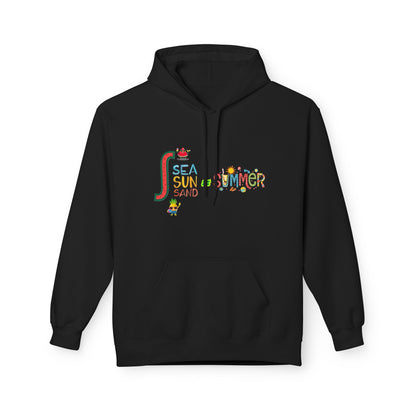 Summer Vibes Fleece Hoodie - Beach, Sunshine, Vacation