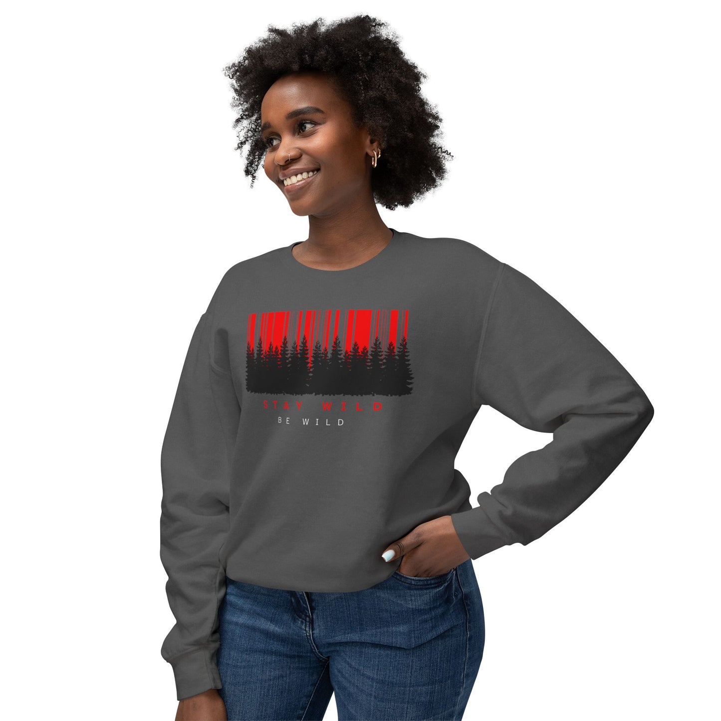 Stay Wild Unisex Lightweight Crewneck Sweatshirt
