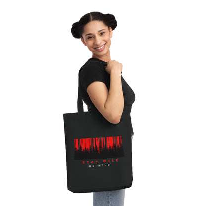 Stay Wild Woven Tote Bag | Eco-Friendly Tote